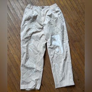 Hand-painted Tarot Corduroy Pants Vintage Liz Claiborne Size 6 (OOAK)